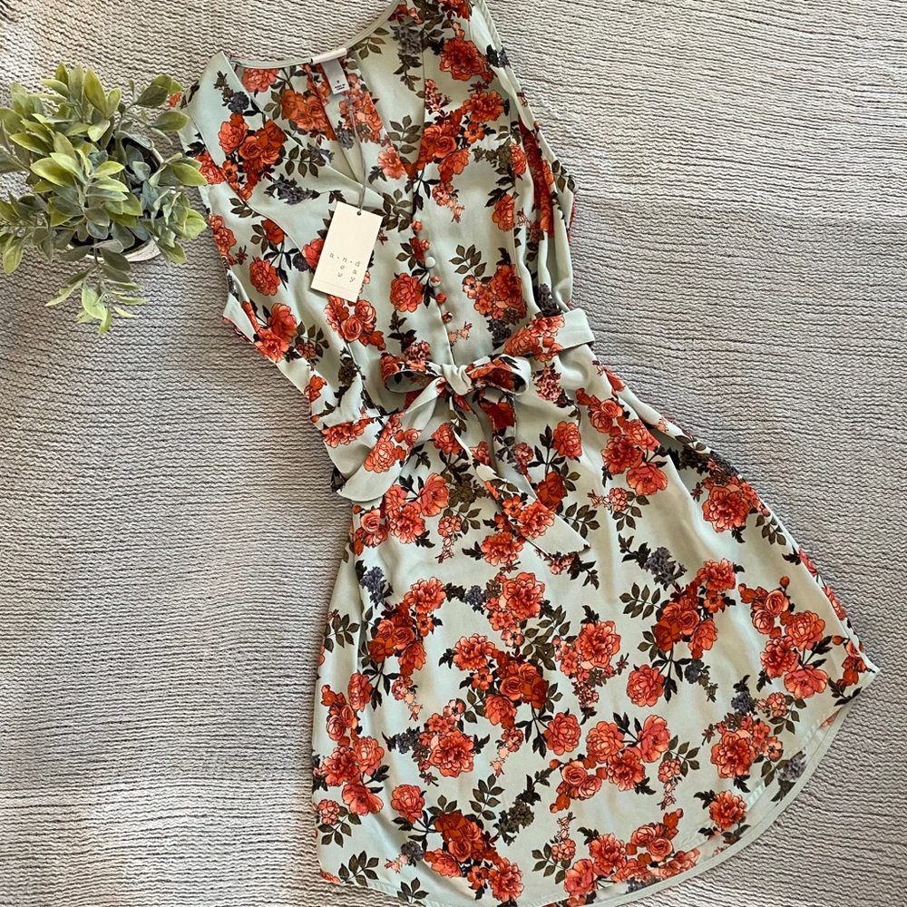 Target A New Day Floral Classic Dress Size Small